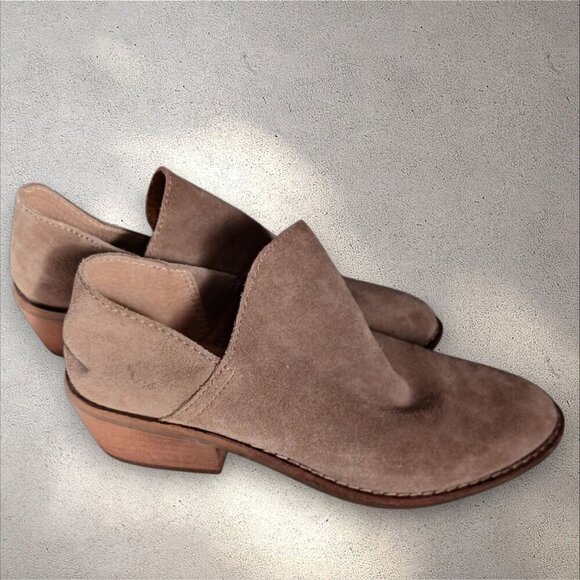 Lucky Brand Womens Tan Suede Ankle Booties Size 5.5M/36 - Picture 5 of 10
